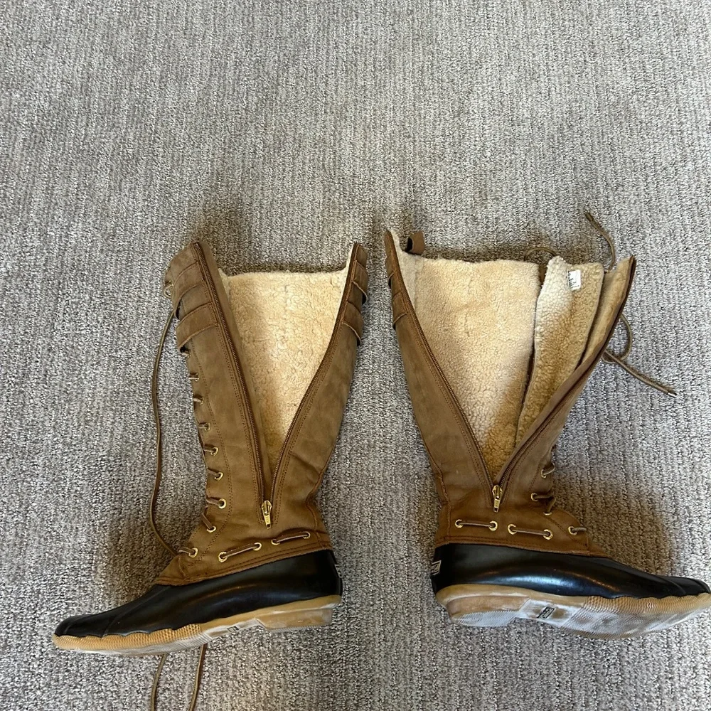Sperry Brown and Black Winter Boots - Picture 3 of 5